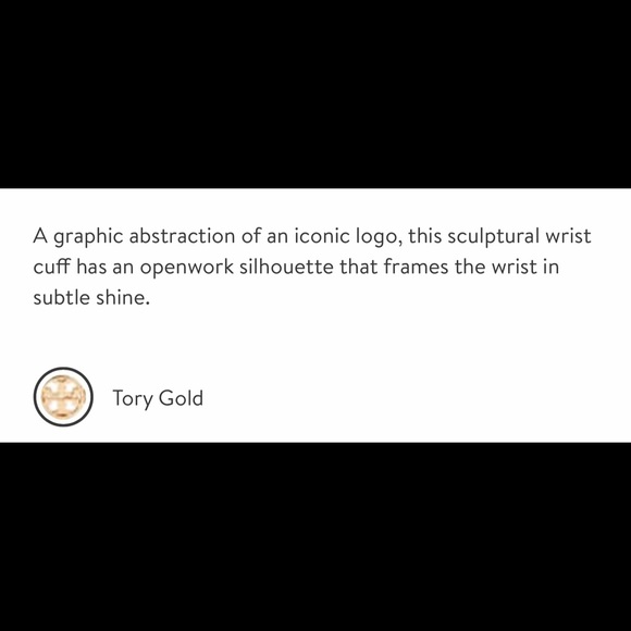 Tory Burch Logo Cuff - NEVER WORN - Picture 2 of 2